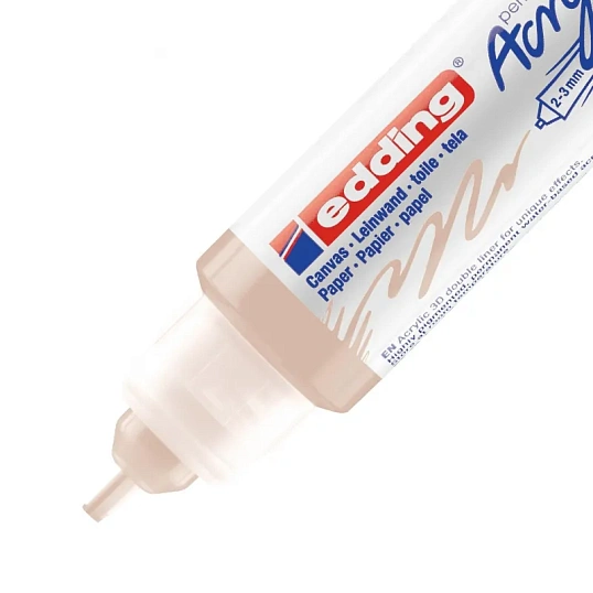 Маркер акриловый двусторонний 3D Edding 5400/255. Телесный/Warm beige