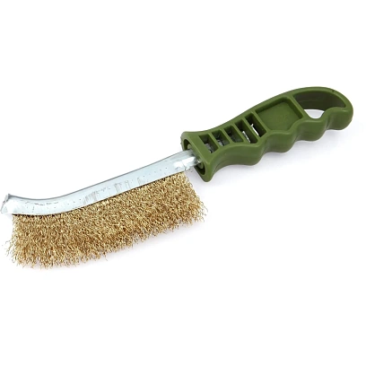 Щетка металлическая Дело Техники пластик рукоятка, латунная щетина (270231)