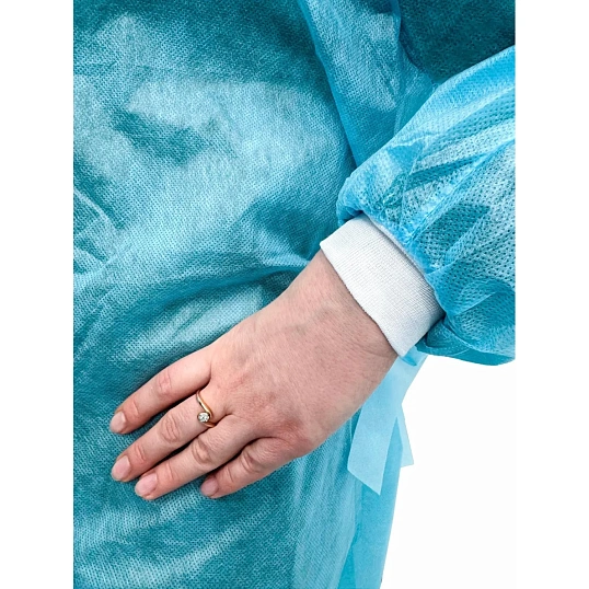 Халат хирург. стер, ЕВРО, рук.манжет, дл.140 см,р.48-54,пл.25,,1шт,5359/1