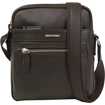 Сумка муж. нат. кожа  FABRETTI , 19X22X6, L14402-12