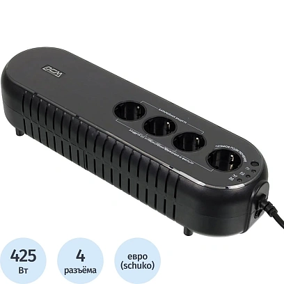 ИБП Powercom WOW-850U (4 евро/425Вт/USB/RJ45)