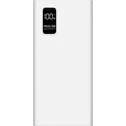 Внешний аккумулятор PERO PB05 10000 mAh,Li-Pol,output USB-C + 2USB-A,белый