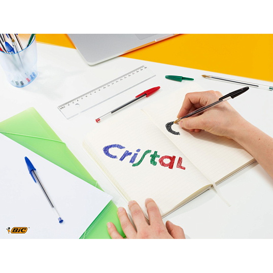 Ручка шариковая неавтомат. BIC Cristal синий  0,32 мм Франция