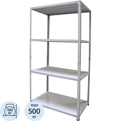 Стеллаж металлический MZ_СТФЛ 1800х700х300 мм,4 полки,разборн.стойка(grey)