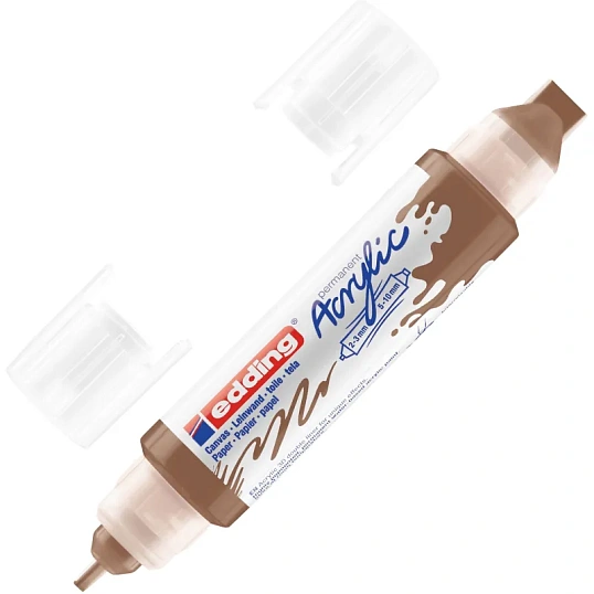 Маркер акриловый двусторонний 3D Edding 5400/919.Светло-коричневый/Hazel