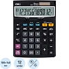 Калькулятор настольный ПОЛНОРАЗМ. Deli E1630, 12-р, дв.пит,188x140мм,черн