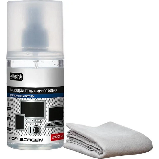 Гель для чистки мониторов Luscan, 200 мл + м/фибра 18х18