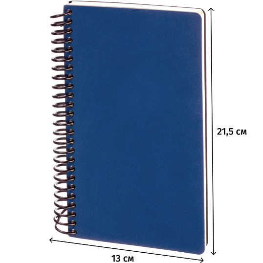 Ежедневник недатированный А5 AGENDA на спирали, синий, 128л 3-746/02