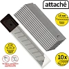 Лезвие запасное для ножей Attache 18мм 10шт./уп.пластиковый футляр