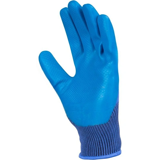 Перчатки защитн. трикотажные Зацеп арт.0463 с латексн.покр.син.(6 пар/уп)