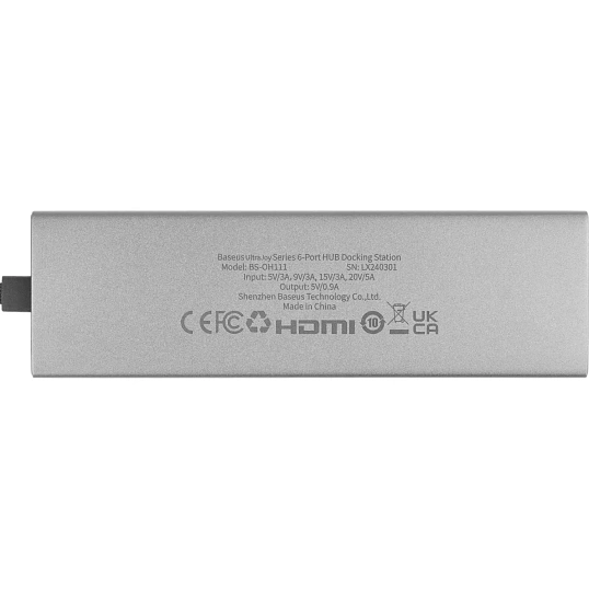 Разветвитель USB Baseus UltraJoy 6-Port Sp.Grey Type-C B00052807813-00