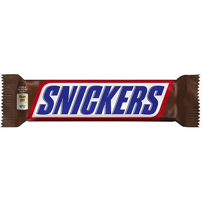 Шоколадный батончик Snickers с карамелью, арахисом и нугой, 50,5г