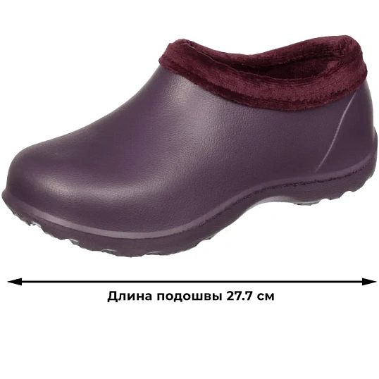 Галоши Лейви женские цв. баклажан/бордо ЭВА утепленные р.39
