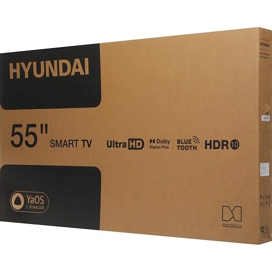 Телевизор Hyundai H-LED55BU7012, UHD, смарт (YaOS)