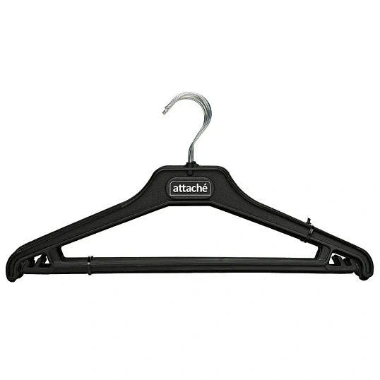 Вешалка-плечики VP_ для легк.одежды Attache,С025, пласт,чер,р.44-46, 5шт/уп