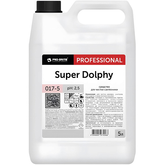 Профхим сантех кисл гель д/удален налета,д/акрила Pro-Brite/SUPER DOLPHY,5л