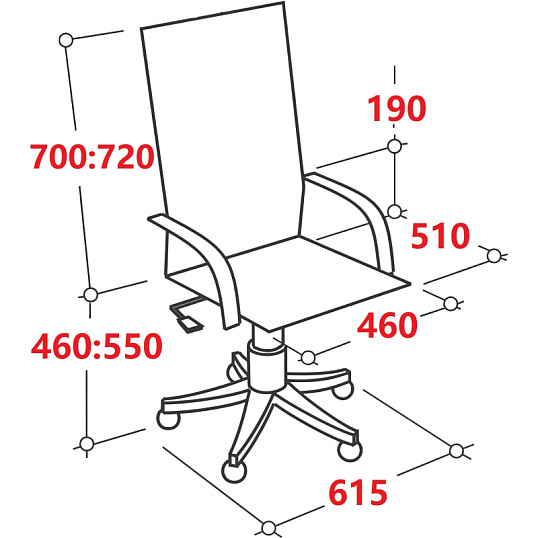 Кресло BN_SH_EChair-649 TC сетка/ткань черный