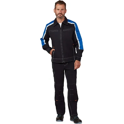 Костюм рабочий летний муж л34-КПК т.син/вас(100%х/б) р.56-58/170-176 (Джет)