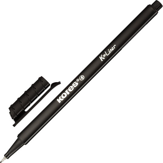 Линер Kores 0,4мм черный 28102