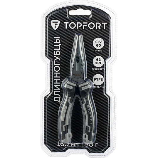 Длинногубцы 160мм/6 Topfort Industrial
