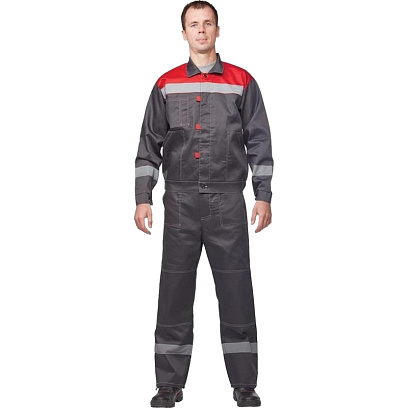 Костюм летний муж. л20-КБР сер/красн (р.72-74) 194-200 (Арсенал-СП)