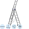 Лестница Алюмет алюминиевая трехсекционная 3x7 5307