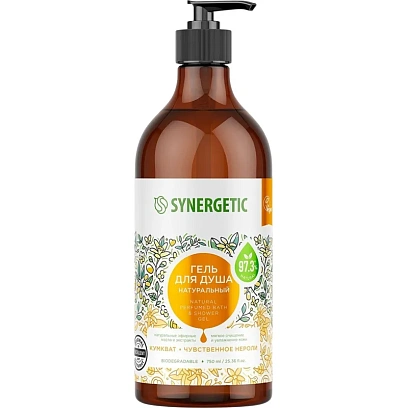 Гель для душа Synergetic Кумкват и чувственное нероли увлажняющий, 750мл