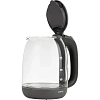 Чайник Centek CT-0034, 1.8л, 2200Вт, LED подсветка, кнопка,серый,стекло