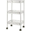 Этажерка PR_Keeplex Light на колесиках 3-х секцион, малая белое облако