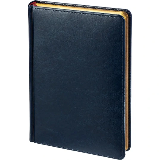 Ежедневник датированный 2026 А5+ SIDNEY NEBRASKA синий, зол обрез 3-125/04