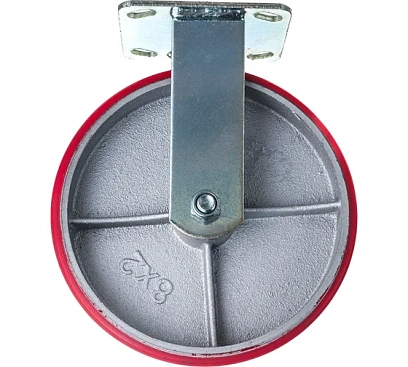 Колесо большегр полиуретан. FCP 80 200 мм (неповорот.,площадка, роликоподш)