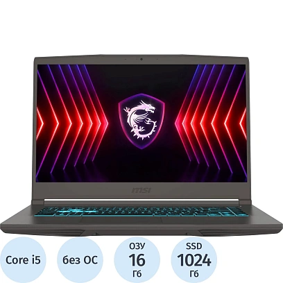 Ноутбук MSI B13UC-3287XRU(9S7-16R831-3287)i5-13420H/16Gb/1Tb/RTX/15.6/NoOS