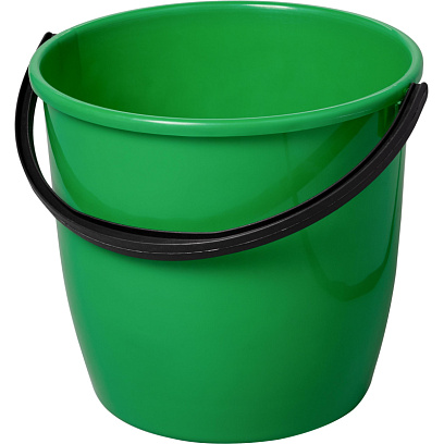 Ведро хозяйственное Крепыш 13л пластиковое зеленое