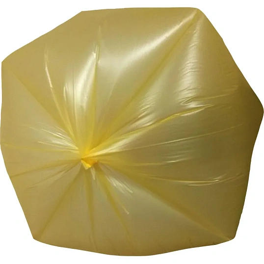 Мешки для мусора ПНД 60л 10мкм 20шт/рул желтый 58х68см