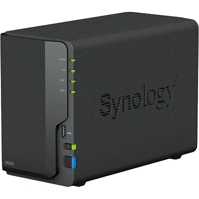 Сетевое хранилище Synology DS223 2x2.5/3.5 SATA/Realtek RTD1619B/2GB DDR4