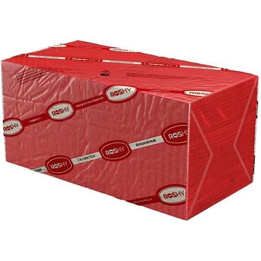 Салфетки бумажные 2 сл 23х24 см красные 250 шт/уп