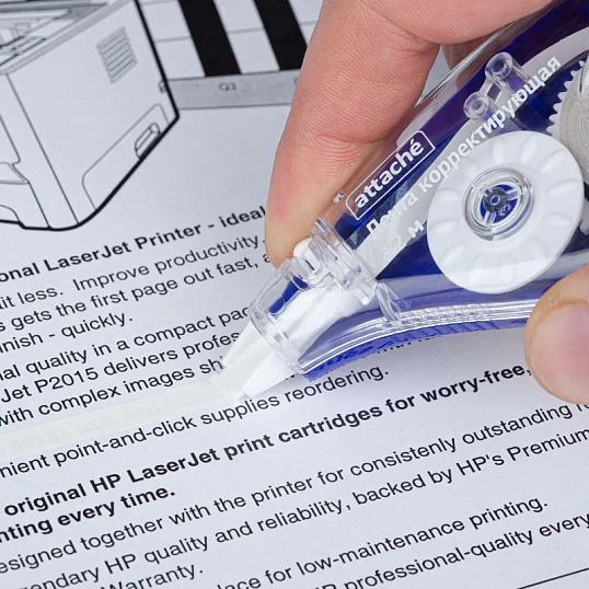 Корректирующая лента Attache 5ммх12м вращающий наконечник корпус ассорти CH