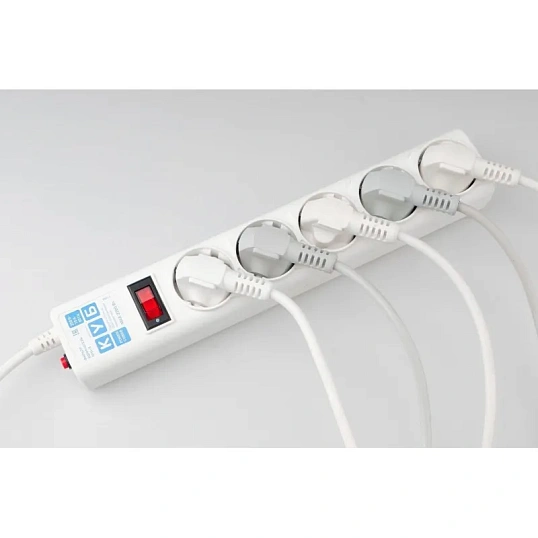 Сетевой фильтр Power Cube B 5.0 м 5 роз (белый) 10А/2,2кВт(SPG-B-15-WHITE)