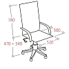 Кресло BN_Jl_Руководителя Echair-545 ML кожа черная, хром