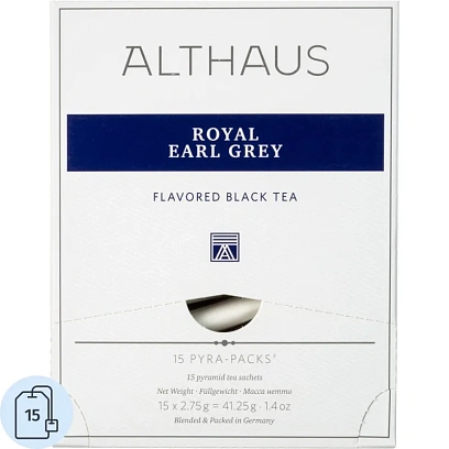 Чай Althaus Pira Pack Royal Earl Grey черный с бергам., 15пак TALTHL-P00004