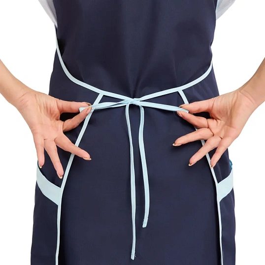 Фартук сарафан Маркет Мастер  цвет т. синий/св. голубой