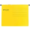 Папка подвесная регистратура Комус желтая Foolscap, 25 шт