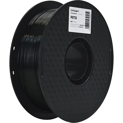 Пластик филамент Crown Micro CM-FILPETG016B PETG 1.75 1кг чёрный