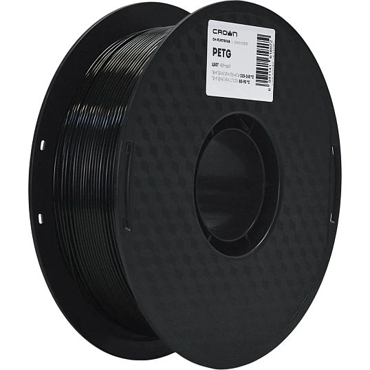 Пластик филамент Crown Micro CM-FILPETG016B PETG 1.75 1кг чёрный