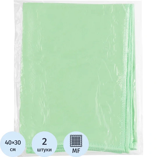 Салфетка хозяйственная HQ Profiline д/глян пов 30х40см 170г/м2 зелен 2шт/уп