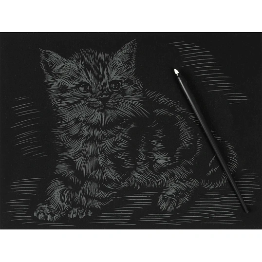 Гравюра набор для творчества Little ANIMALS Котенок британец, Гр-535