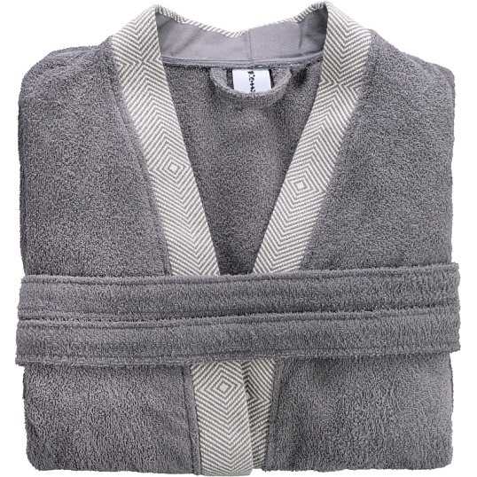 Халат Махровый Мужской  DELRAY Кимоно антрацит, L-XL, 300 гр/м2