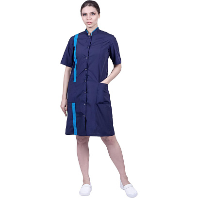 Халат ДИАНА, т/синий-голубой (Хал 818), 104-108/ 170-176