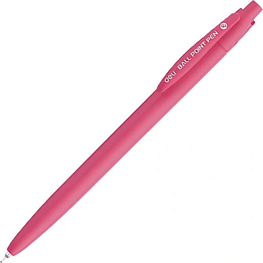 Ручка шариковая автомат. Deli EQ53-BL,гибр.нак0,7,софт-тач,син,в асс