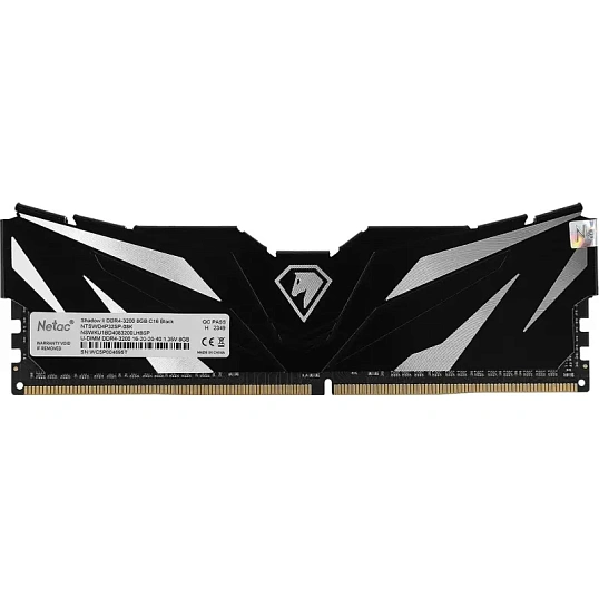 Модуль памяти Netac Shadow II 8GB DDR4 DIMM 3200Мгц (NTSWD4P32SP-08K)